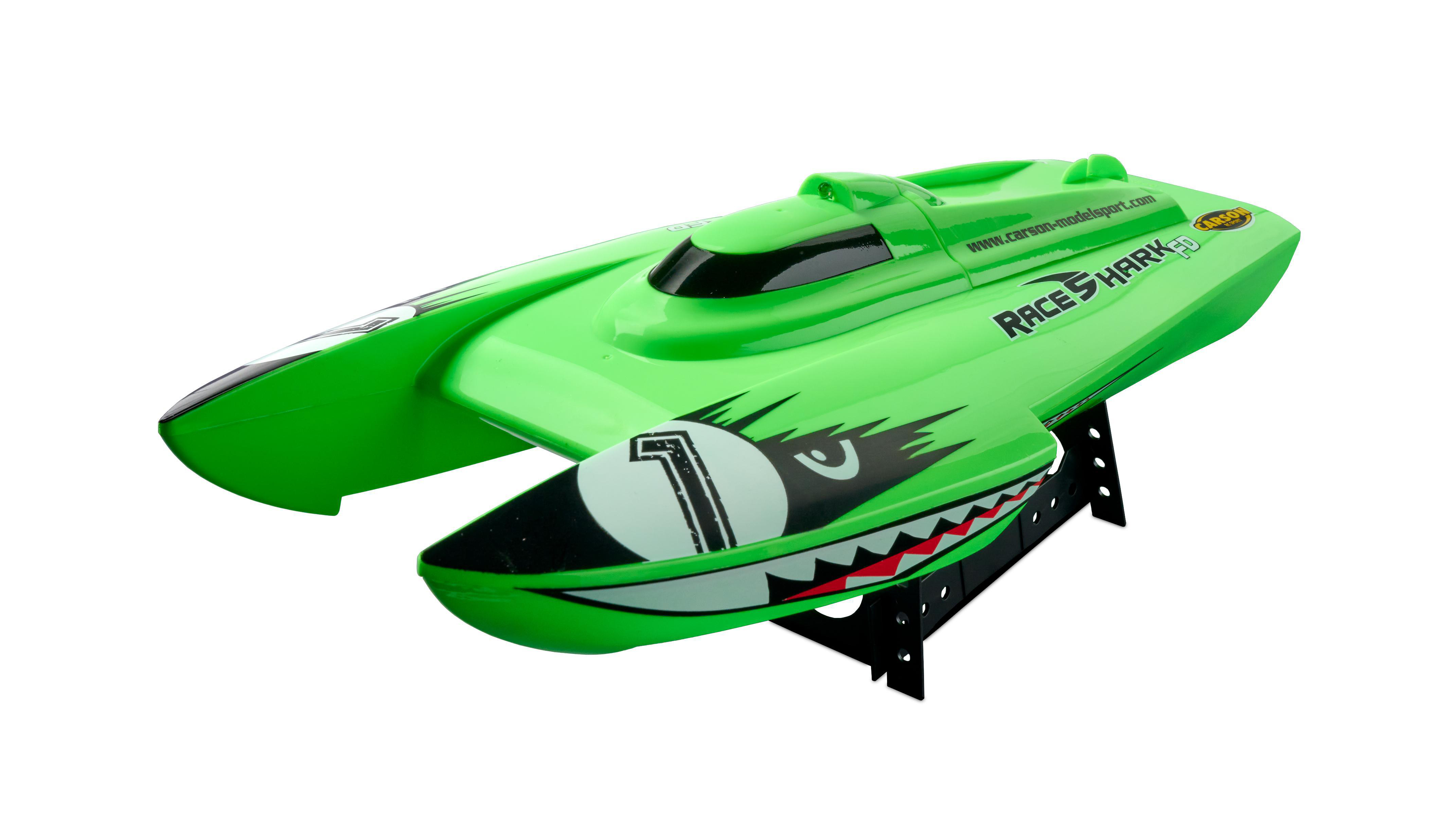CARSON Race Shark FD 2.4G 100% RTR ferngesteuertes Boot, Grün