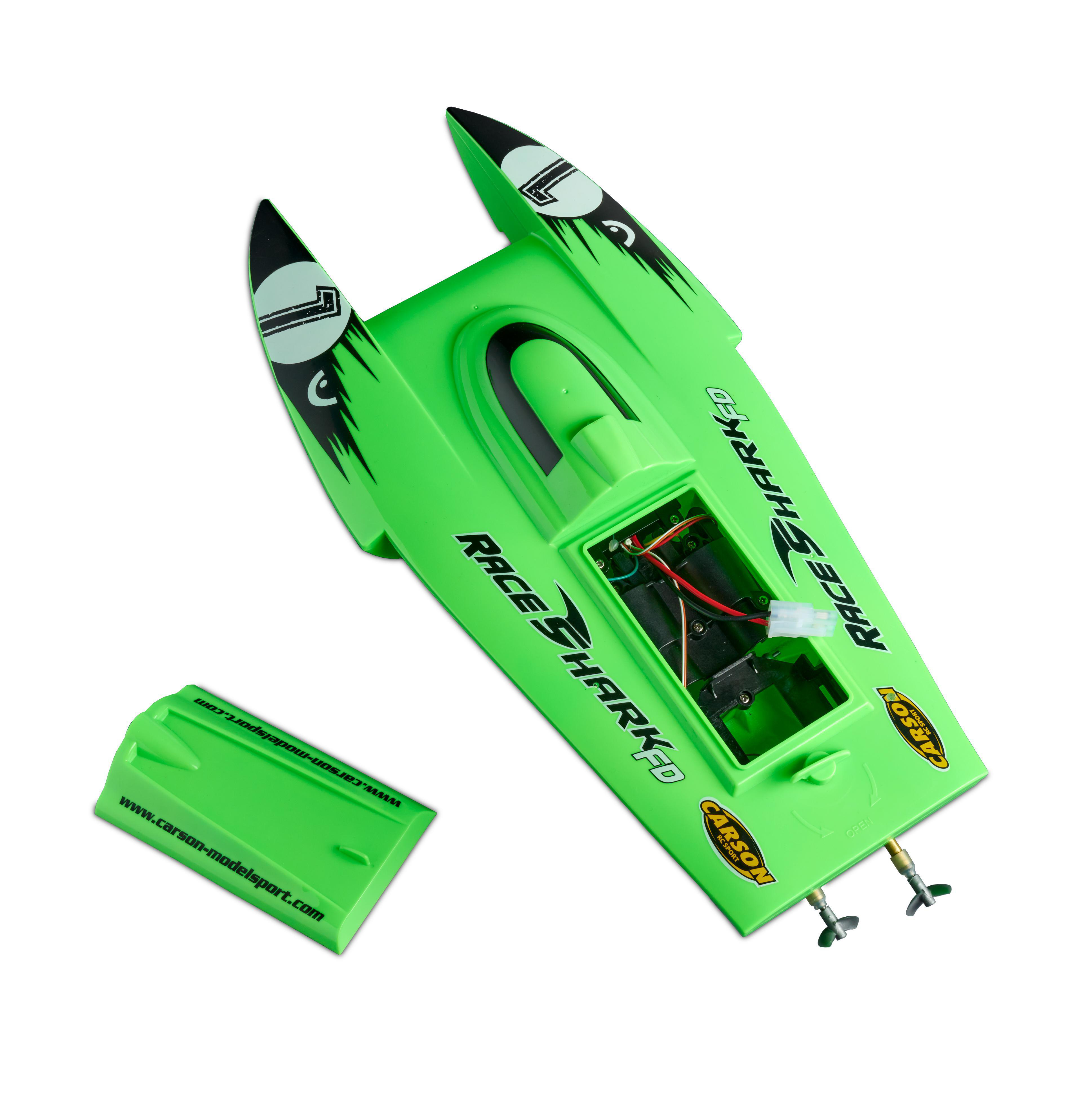 CARSON Race Shark FD 2.4G 100% RTR ferngesteuertes Boot, Grün