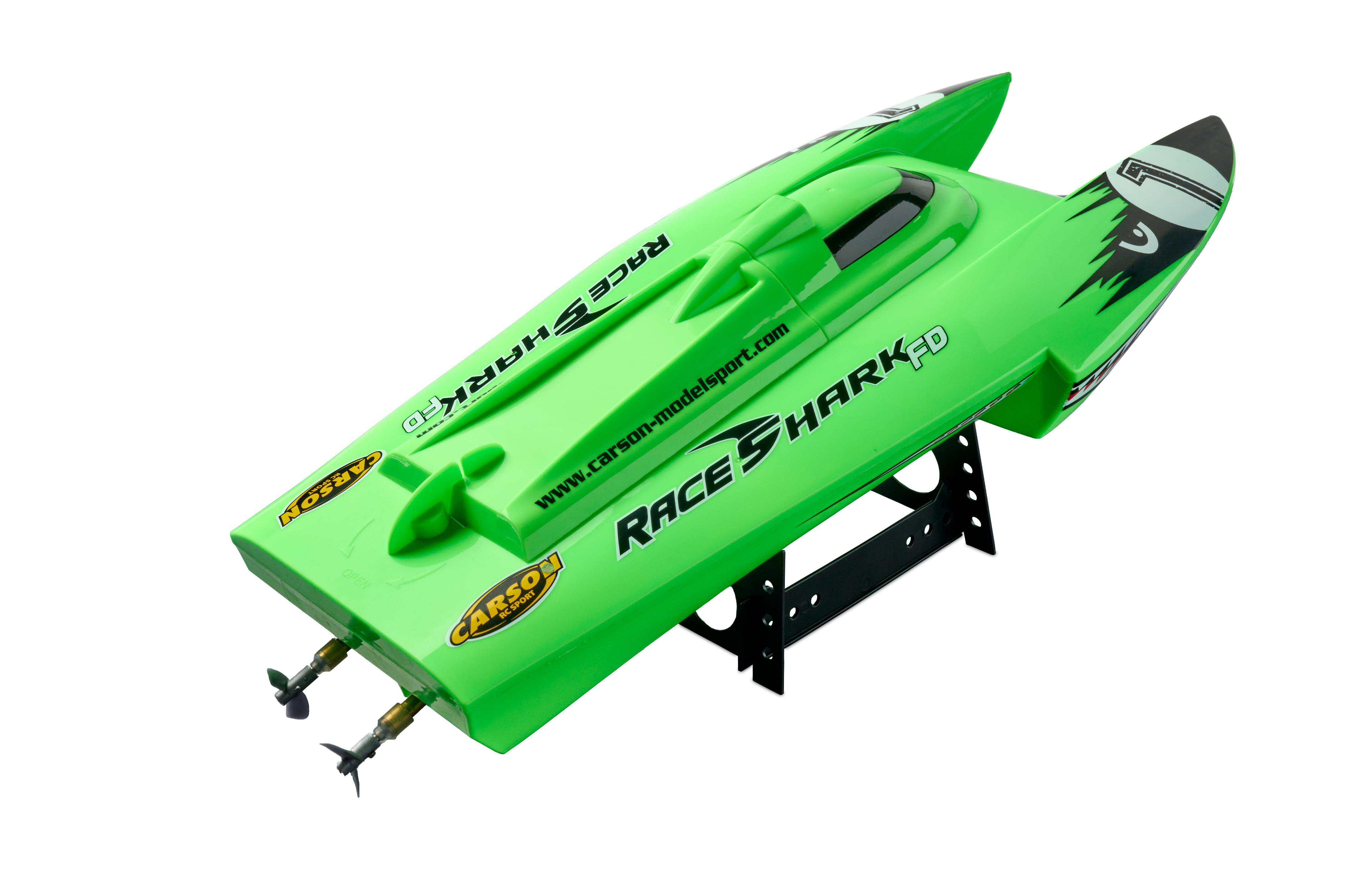 CARSON Race Shark FD 2.4G 100% RTR ferngesteuertes Boot, Grün