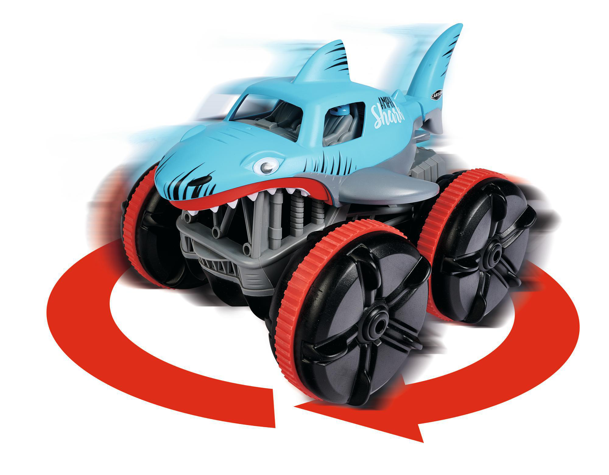 CARSON Amphi Shark 2.4GHz 100% RTR ferngesteuertes Spielfahrzeug, Blau