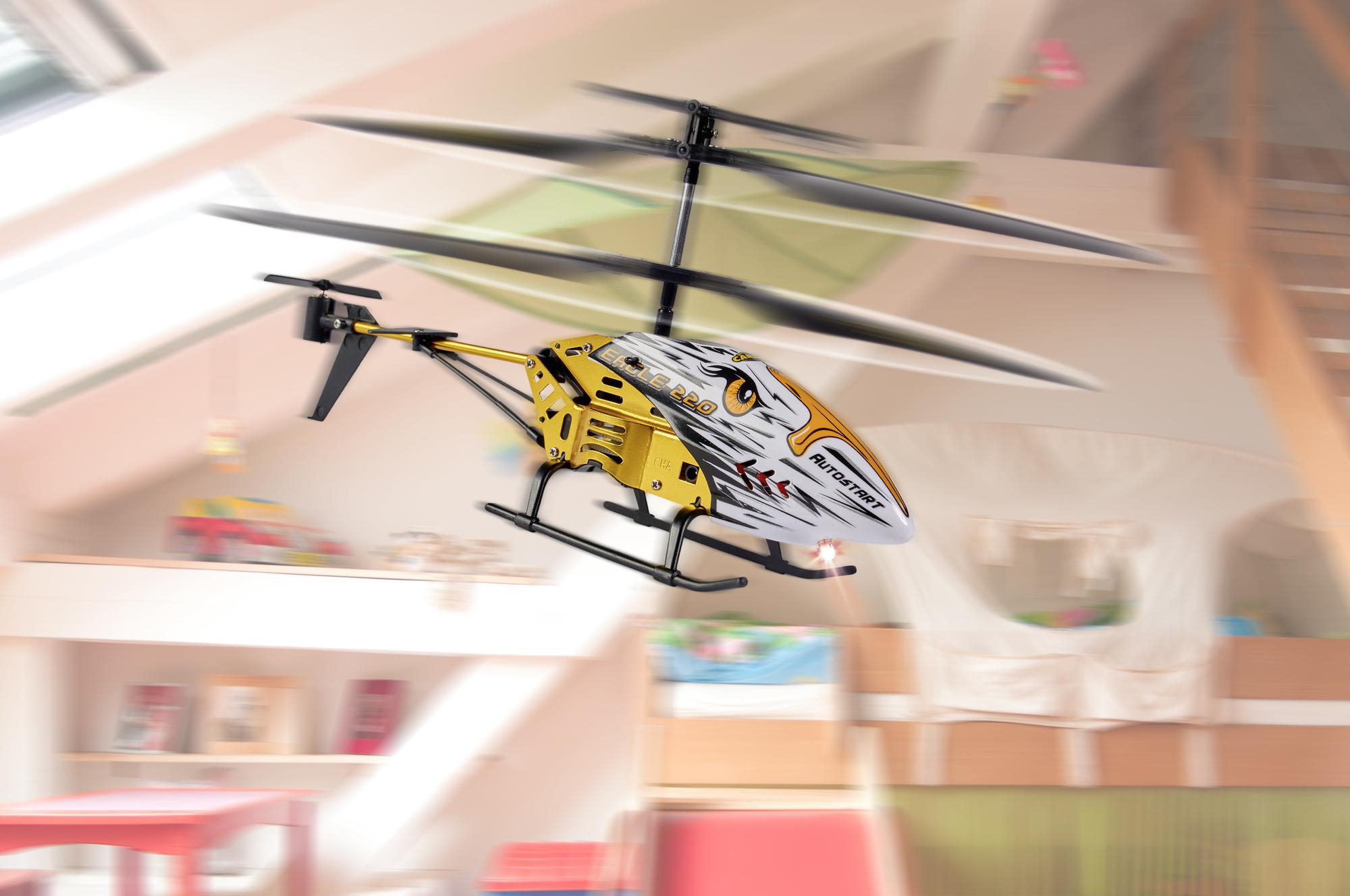 CARSON Eagle 220 Autostart 2.4G 100% RTF ferngesteuerter Helikopter, Mehrfarbig