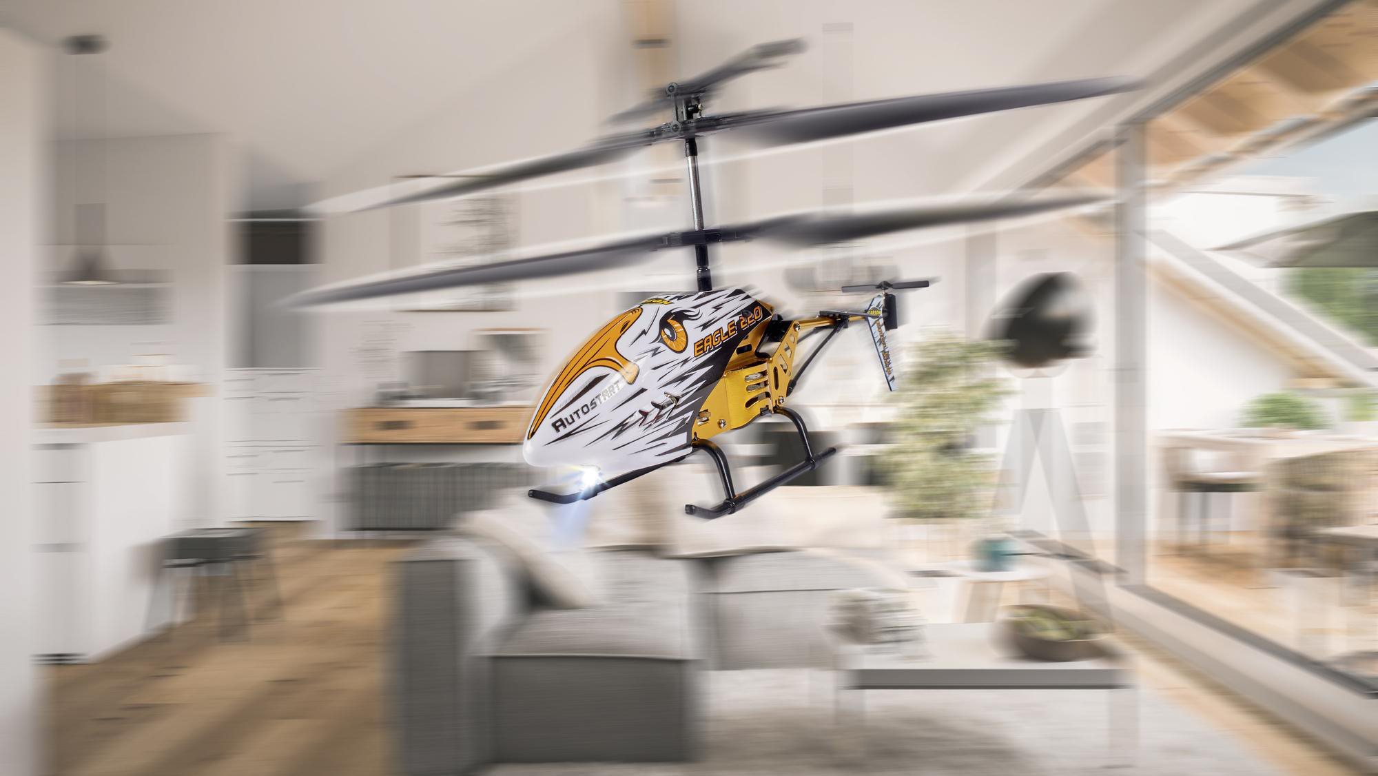 CARSON Eagle 220 Autostart 2.4G 100% RTF ferngesteuerter Helikopter, Mehrfarbig