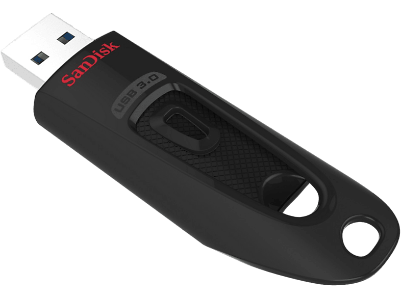 Memoria USB 128 GB  SanDisk Ultra, USB 3.0, Lectura 130MB/s, Compatible USB  2.0, Software SecureAccess, Negro