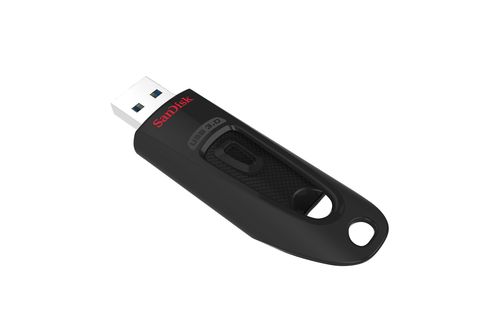 Memoria USB 128 GB  SanDisk Ultra, USB 3.0, Lectura 130MB/s, Compatible  USB 2.0, Software SecureAccess, Negro