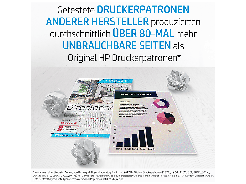 HP Nr. 305XL, Mehrfarbig (3YM63AE) Tintenpatrone; Tinte auf Farbstoffbasis — Foto 4 von 5