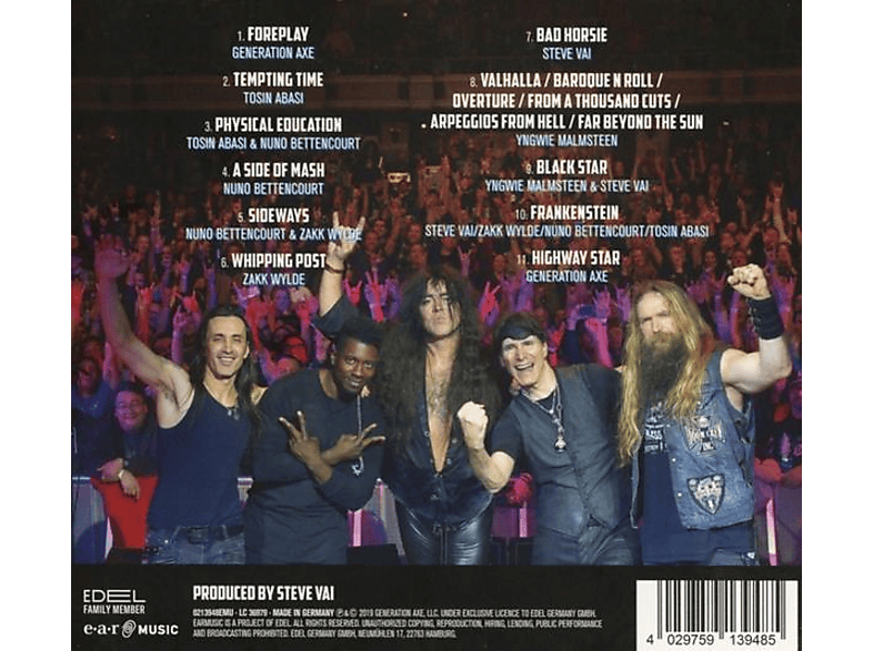 Thumbnail - Vai/Wylde/Malmsteen/Bettencourt/Abasi - Generation Axe:Guitars That Destroyed The World (CD)
