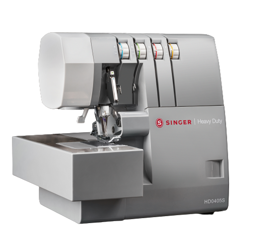 SINGER Overlock HD050S Nähmaschine (110 Watt, Freiarmnähen, Grau)