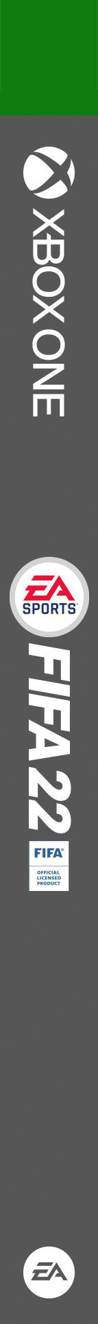 Xbox One Spielbox mit Logo von EA Sports, FIFA 22.