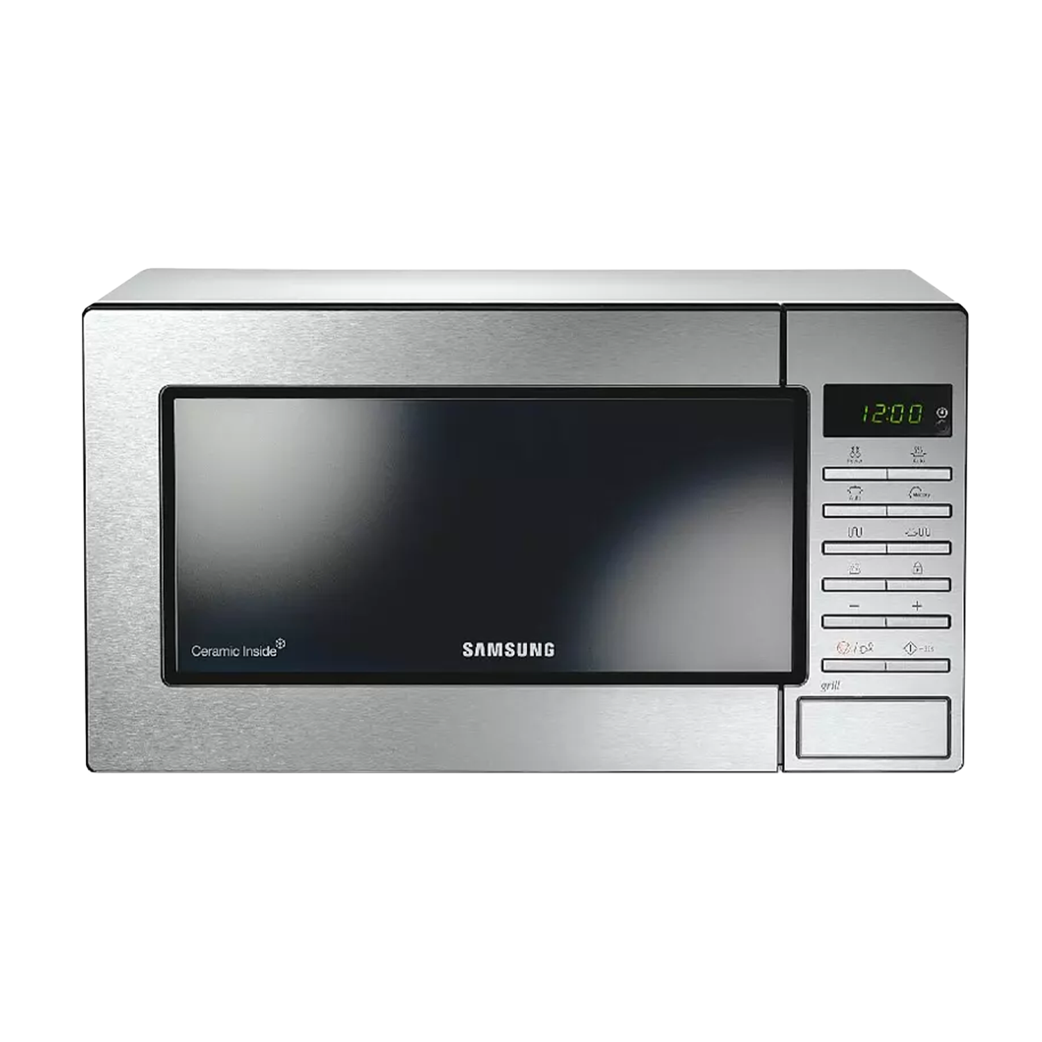 Microondas - Samsung GE 87M-X, 800 W, 23 L, Grill, 7 programas, Inox
