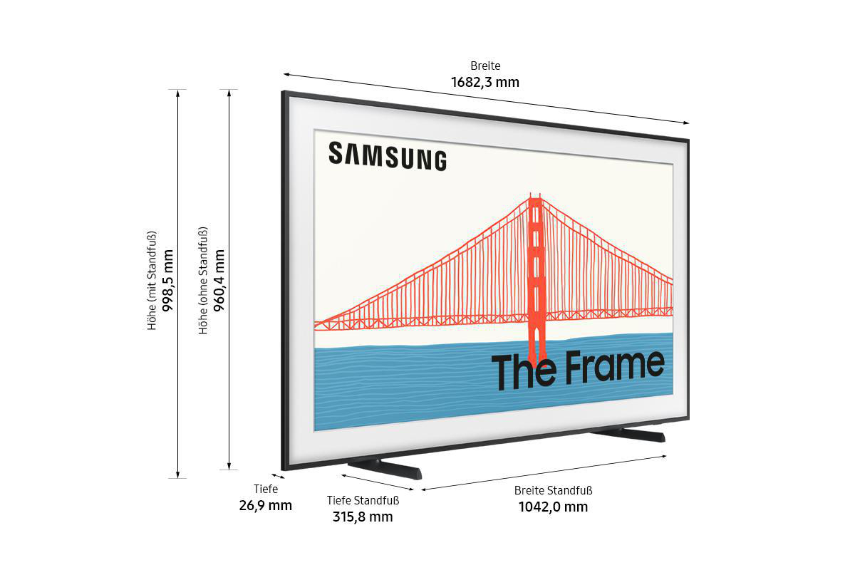 SMART 4K, Zoll QLED 189 / cm, GQ75LS03AAU SAMSUNG UHD TV) The Frame TV (Flat, 75