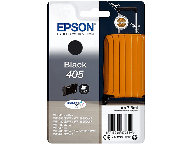 EPSON Koffer, 405, Schwarz, C13T05G14010; Tintenpatrone