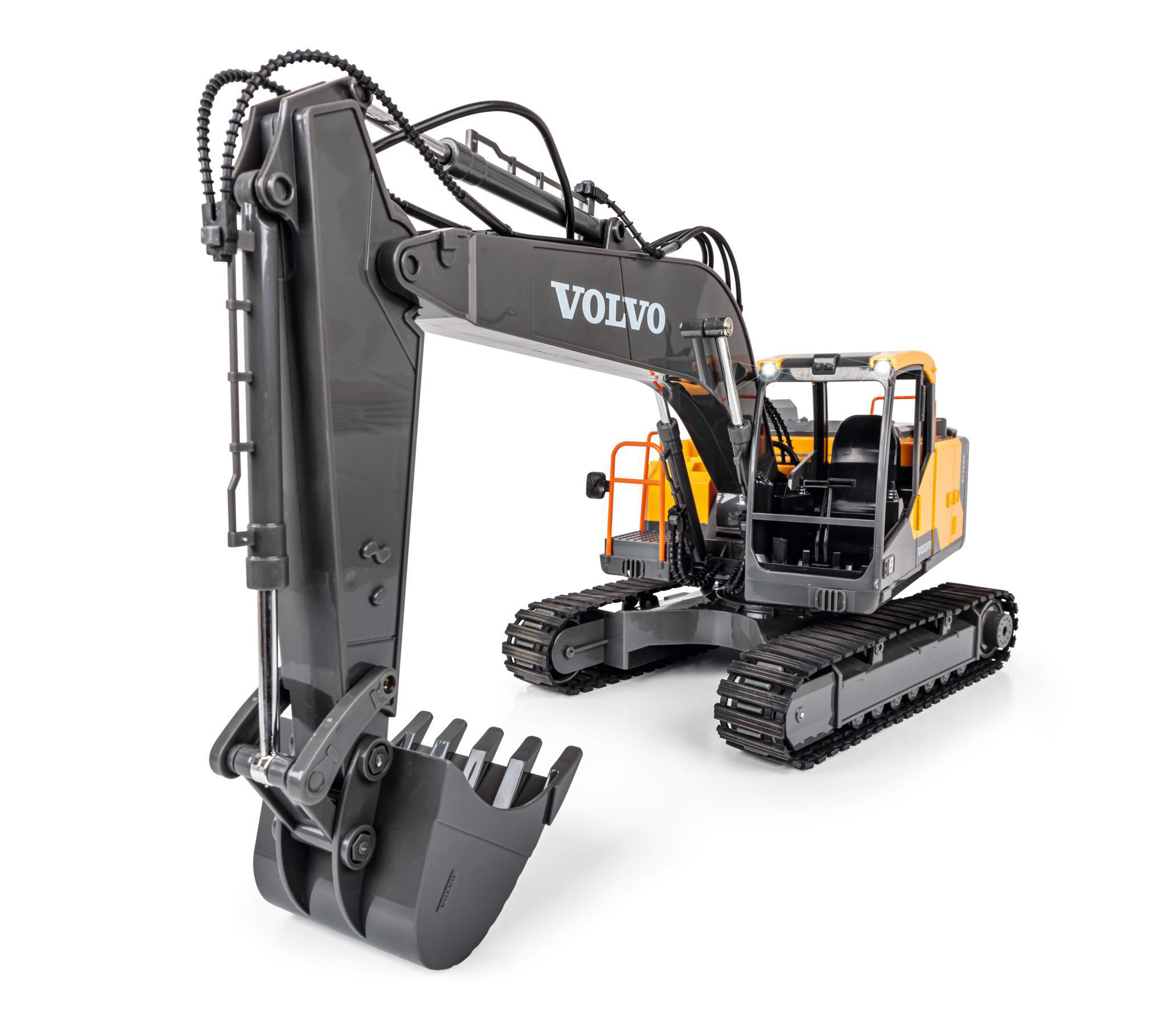CARSON 1:16 Raupenbagger Volvo 2.4G 100% RTR ferngesteuertes Baufahrzeug, Gelb