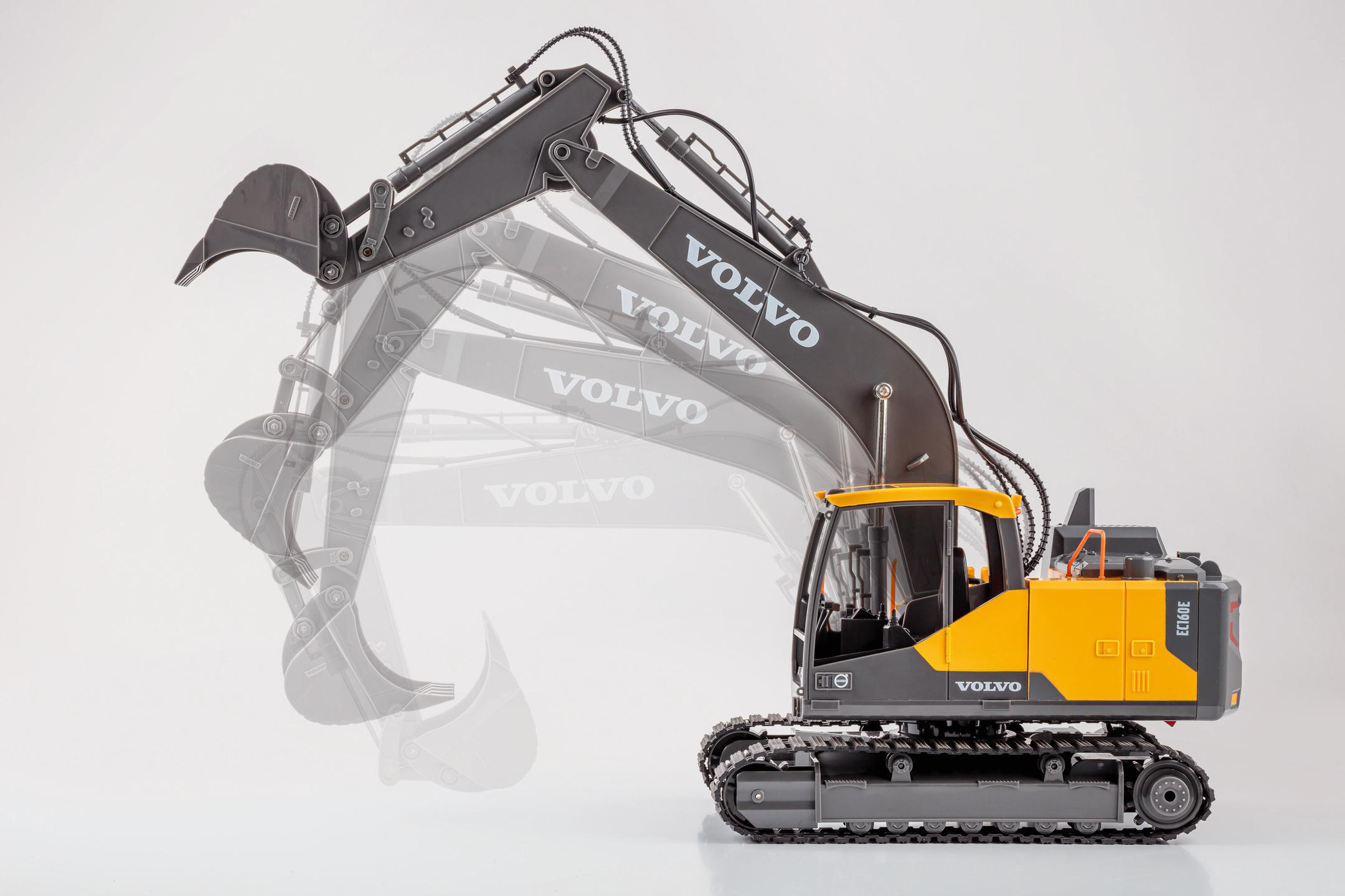 CARSON 1:16 Raupenbagger Volvo 2.4G 100% RTR ferngesteuertes Baufahrzeug, Gelb
