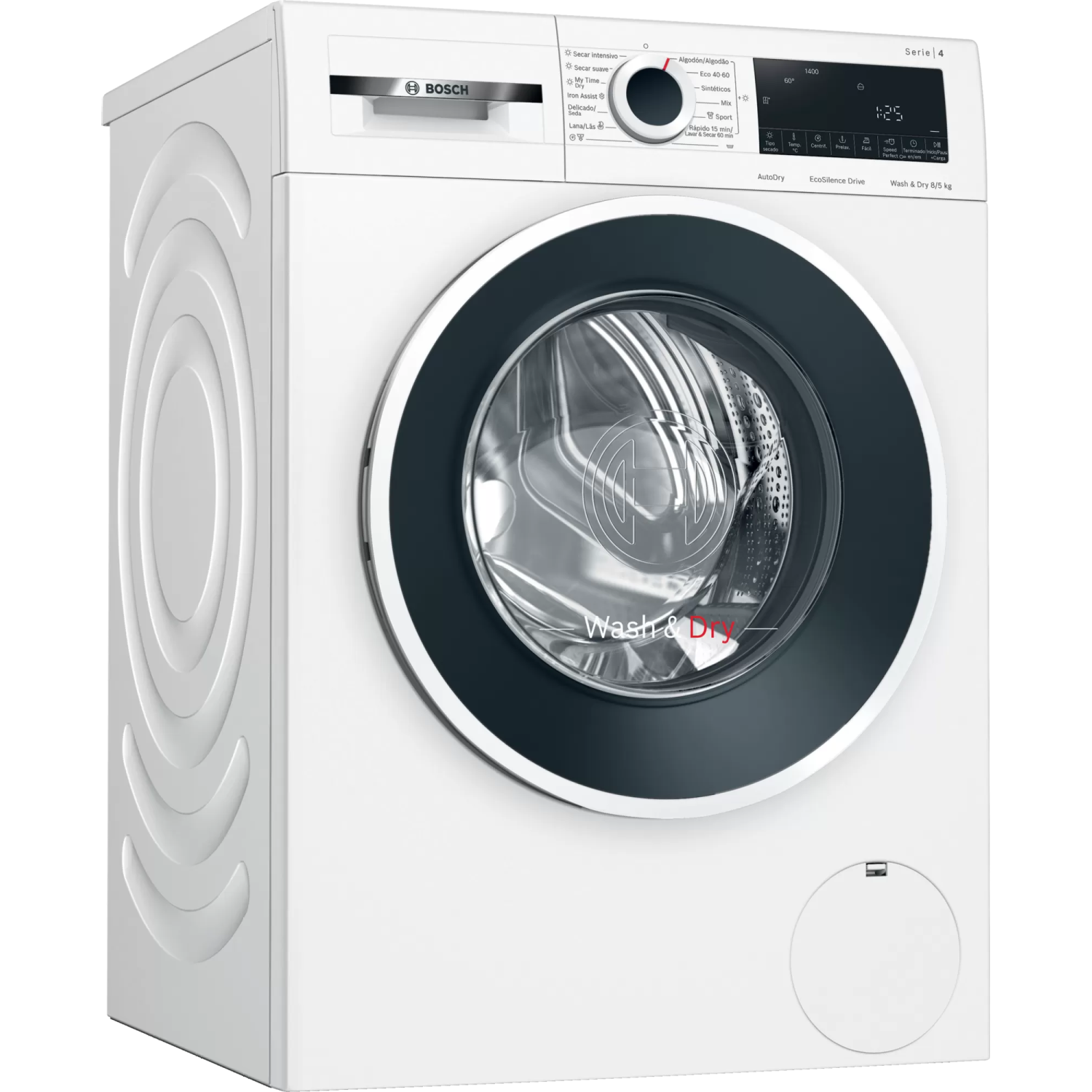 Lavadora secadora - Bosch WNA13400ES, 8 kg/5 kg, 1400 rpm, EcoSilence, ActiveWater, Blanco