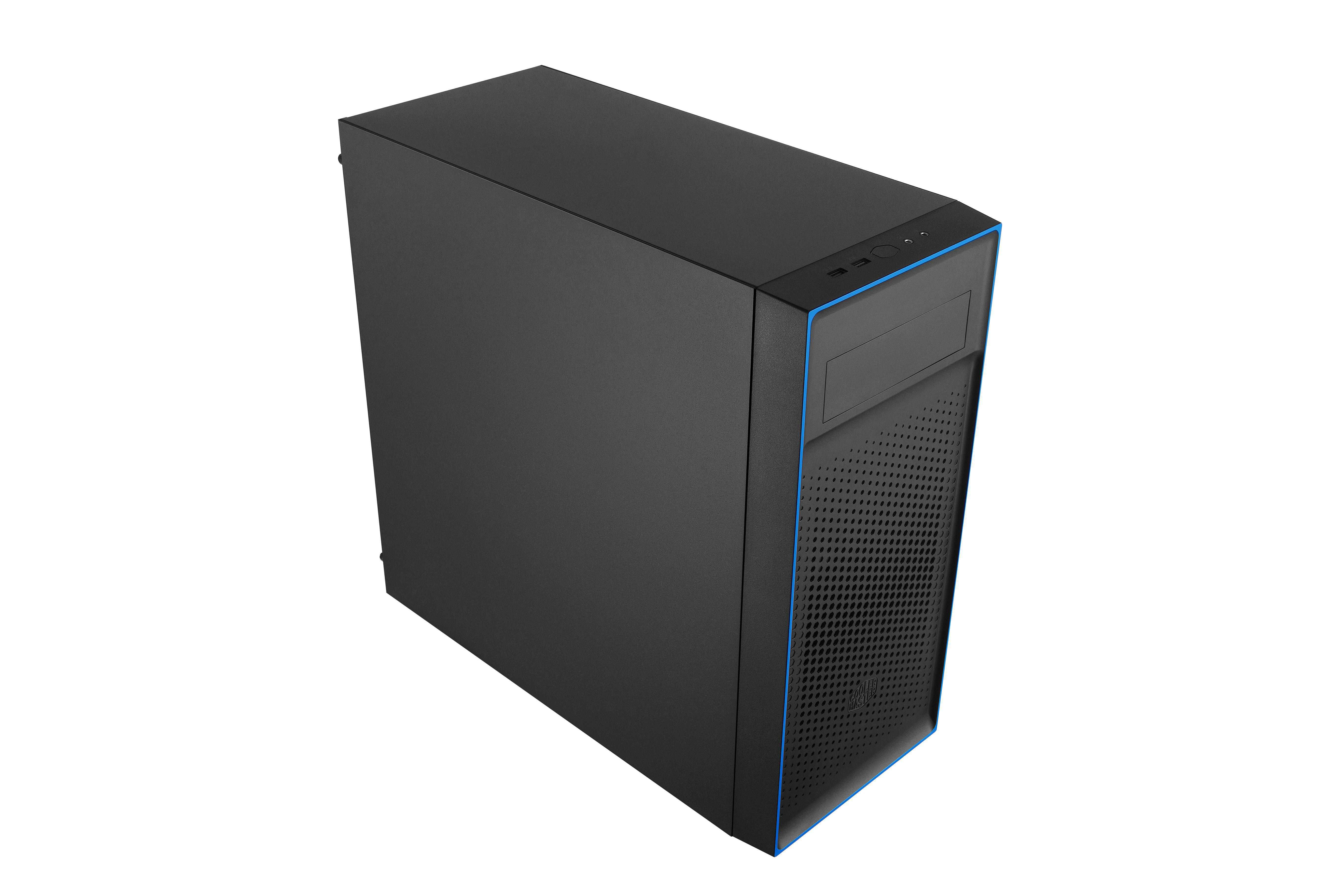 COOLER MASTER MasterBox E501L PC-Gehäuse, Schwarz/Blau