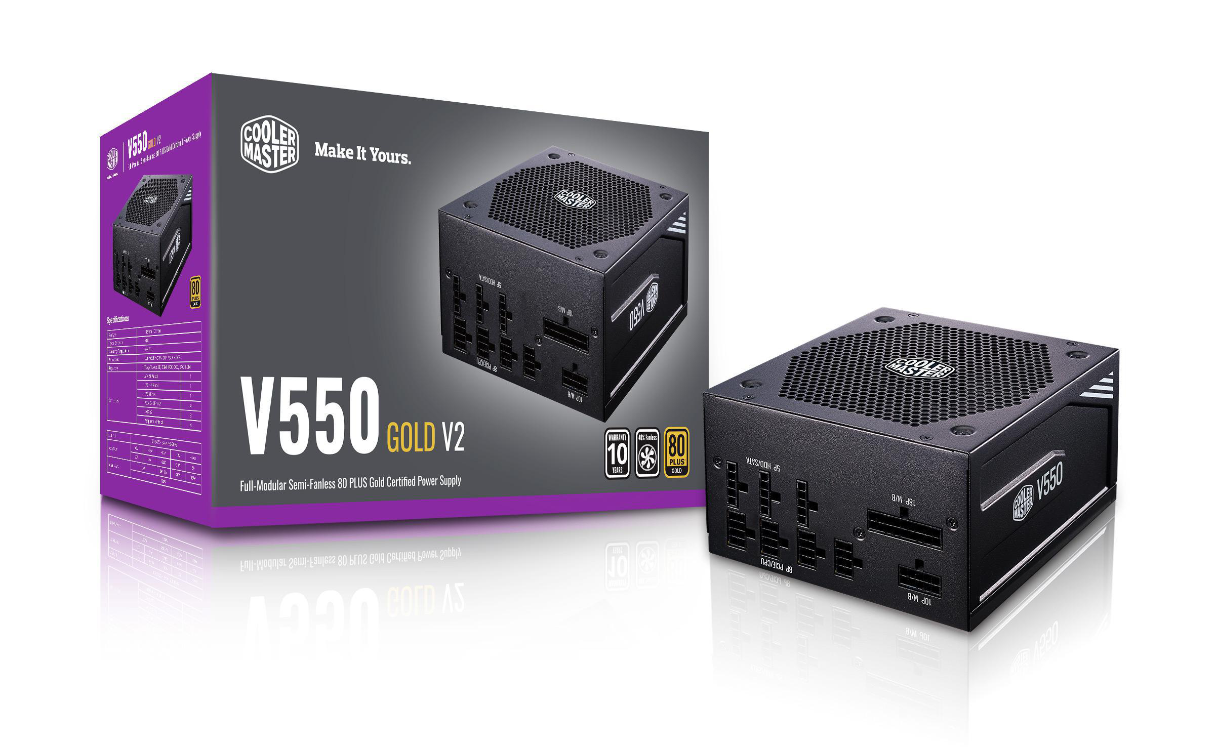 COOLER MASTER V550 GOLD - V2 PC-Netzteil 550 Watt 80+ Gold