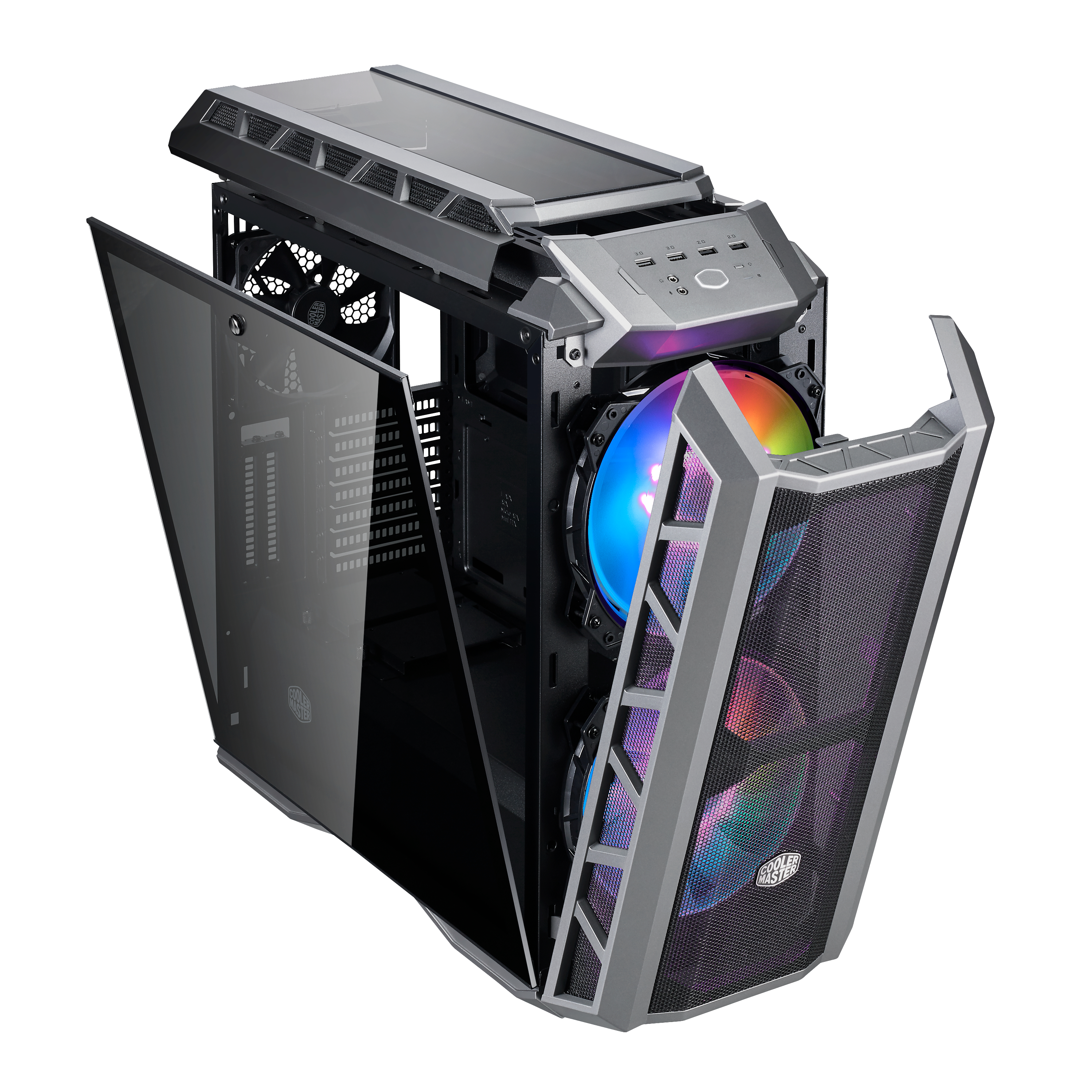 COOLER MASTER MasterCase H500P Mesh ARGB PC-Gehäuse, Schwarz