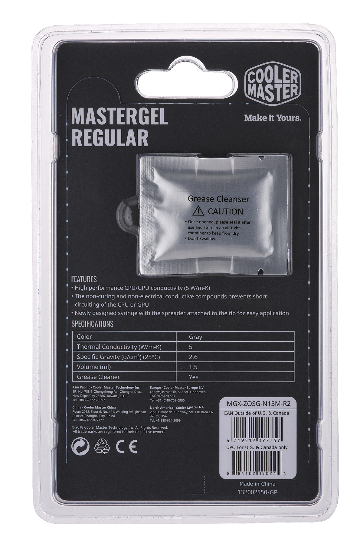 COOLER MASTER MasterGel Regular, Schwarz/Grau