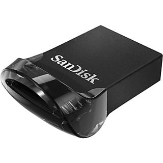 Memoria USB 64 GB - SanDisk Ultra Fit, USB 3.2, Hasta 130MB/s, Compacta, Protección por contraseña, Negro