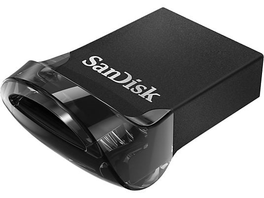 Memoria USB 64 GB - SanDisk Ultra Fit, USB 3.2, Hasta 130MB/s, Compacta, Protección por contraseña, Negro