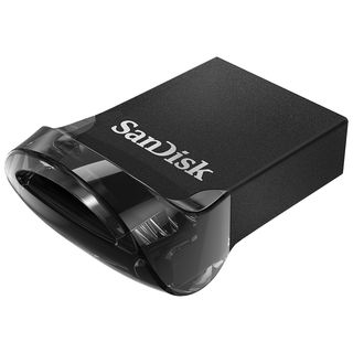 Memoria USB 128 GB - SanDisk Ultra Fit, USB 3.2, Hasta 400MB/s, Compacta, Protección por contraseña, Negro