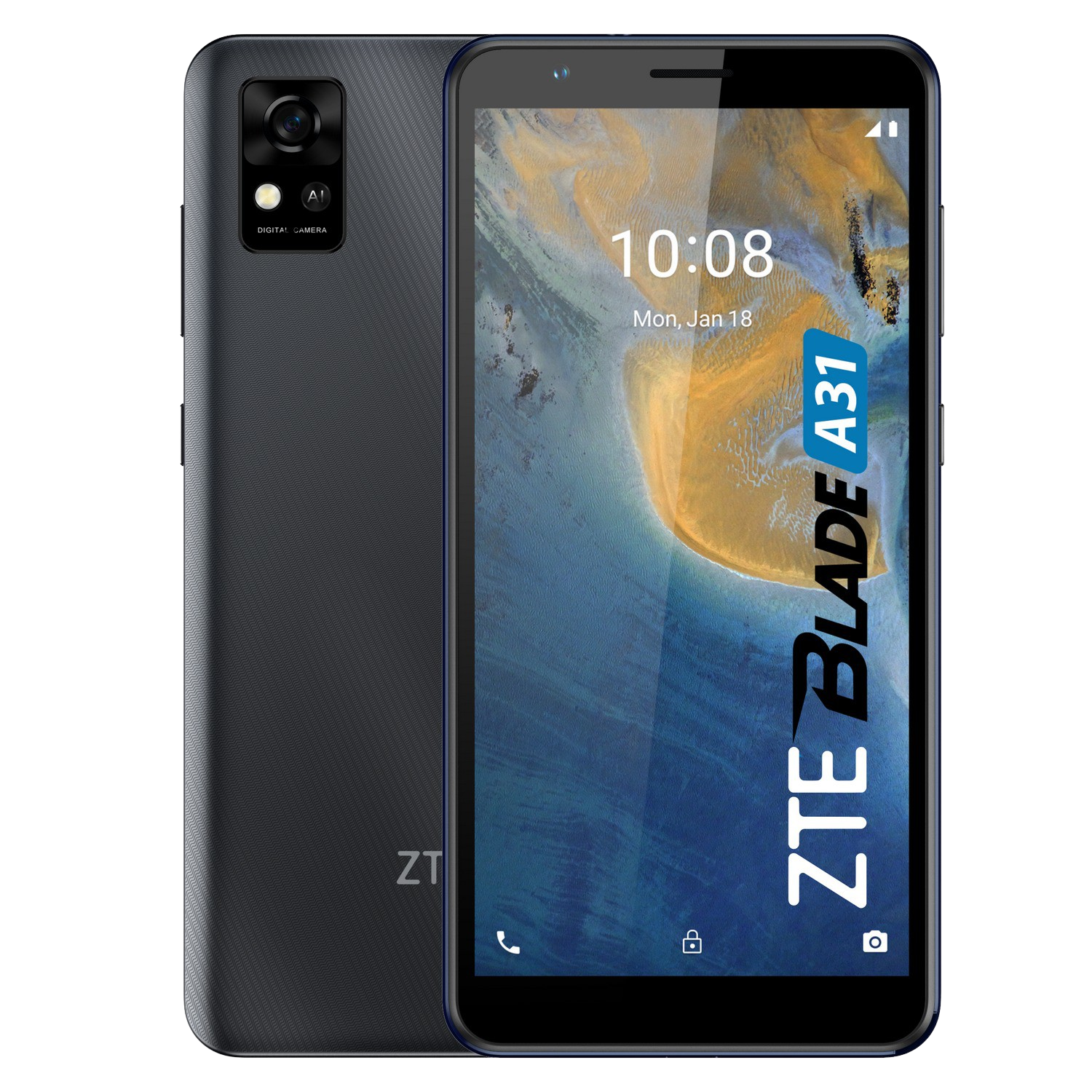 Móvil - ZTE Blade A31, Gris, 32 GB, 2 GB RAM, 5.45" HD+, Octa-Core Unisoc SC9863A, 3000 mAh, Android