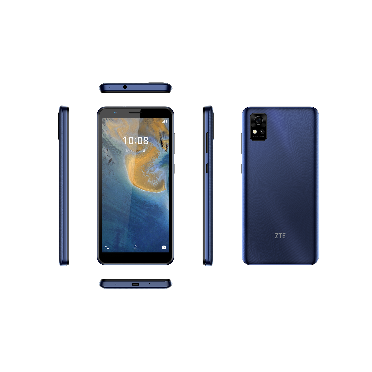 Móvil - ZTE Blade A31, Azul, 32 GB, 2 GB RAM, 5.45" HD+, Octa-Core Unisoc SC9863A, 3000 mAh, Android