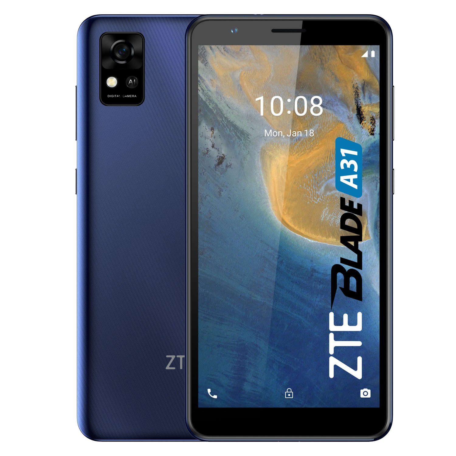 Móvil - ZTE Blade A31, Azul, 32 GB, 2 GB RAM, 5.45" HD+, Octa-Core Unisoc SC9863A, 3000 mAh, Android
