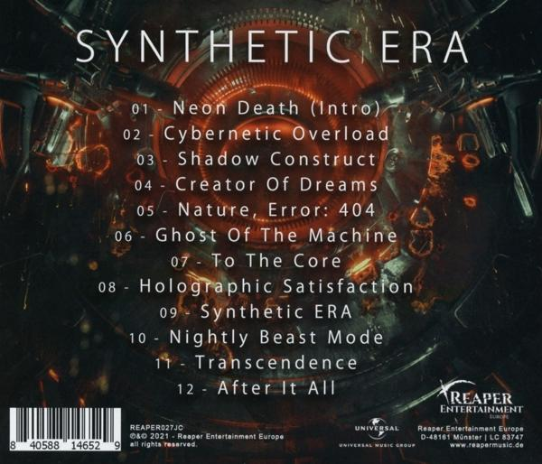 Rückseite einer CD-Hülle mit einer Titelliste und Text.