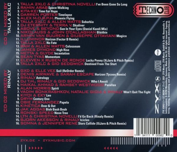Rückseite einer CD mit Titellisten.