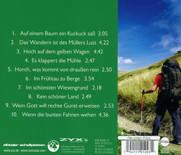 CD-Cover mit Wanderer auf einem Bergpfad, mit Texten und Musikinformationen auf der Rückseite.