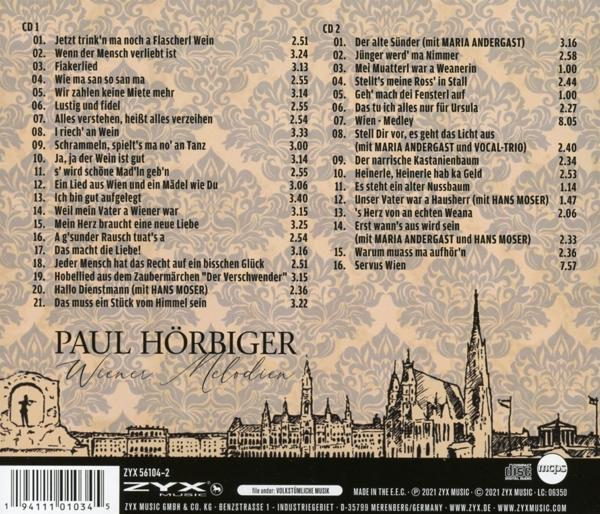 Paul Hörbiger - Wiener Melodien  - (CD)