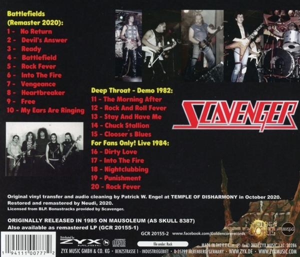 CD-Rückseite mit Titelliste und Bandfoto.