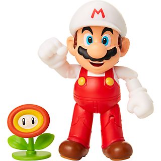 JAKKS PACIFIC Super Mario : Mario de feu avec Fleur de feu - Figure collective (Multicolore)