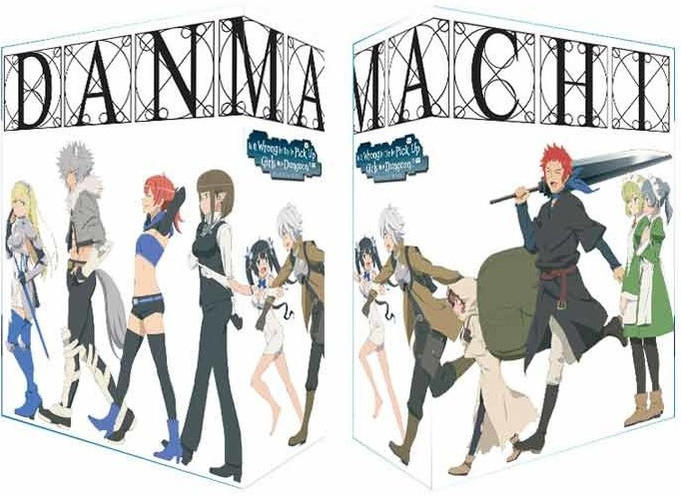 Zwei nebeneinander stehende Boxen mit Anime-Charakteren, der Titel