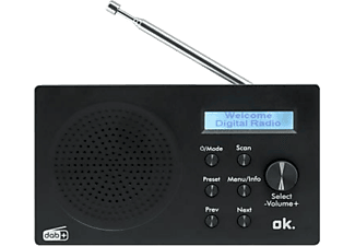 OK Draagbare radio Bluetooth DAB+ Zwart (ORD 101 BT-B-1)
