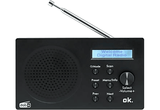OK Radio portable Bluetooth DAB+ Noir (ORD 101 BT-B-1)