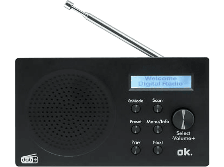 Ok Radio Portable Bluetooth Dab+ Noir (ord 101 Bt-b-1)