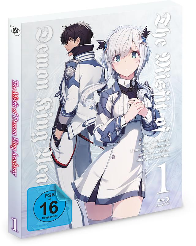 Anime-DVD-Box-Art, zwei Charaktere. Ein Mann in weißer Uniform und ein Mädchen mit weißen Haaren.