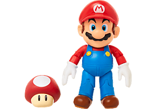 JAKKS PACIFIC Super Mario: Mario mit Superpilz - Sammelfigur (Mehrfarbig)