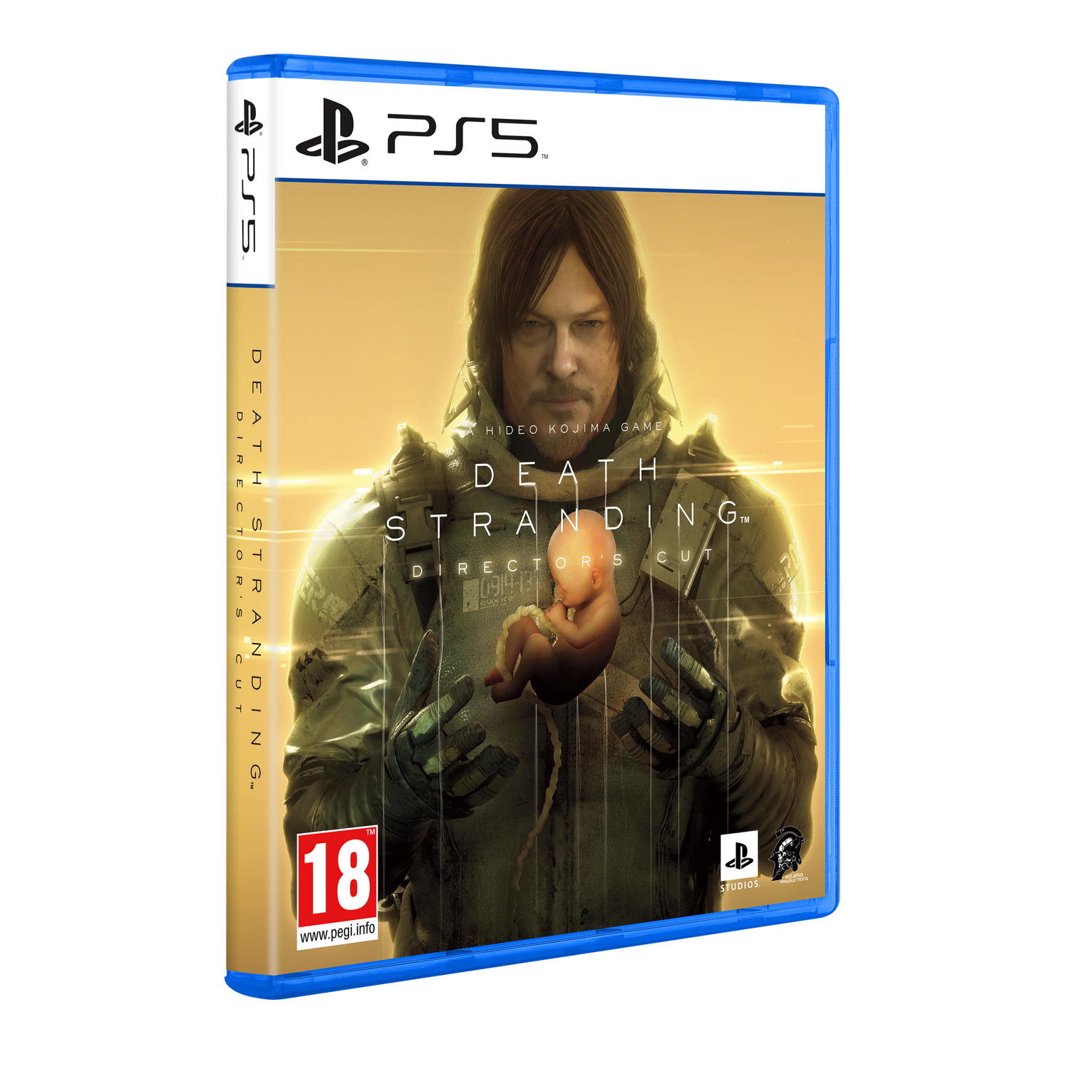 La caja del juego Death Stranding Director's Cut con Norman Reedus en la portada.