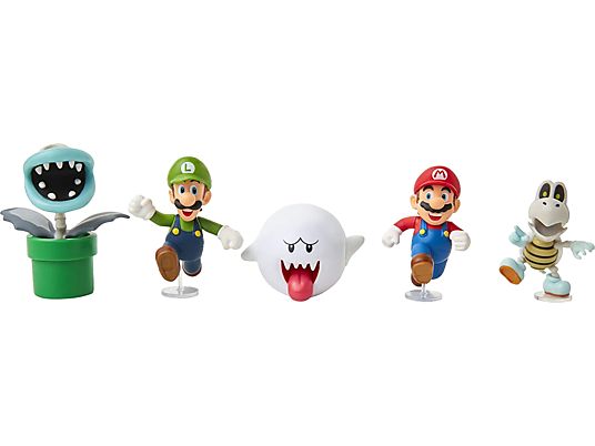 JAKKS PACIFIC Super Mario: Boo - 5-er Pack - Sammelfigur (Mehrfarbig)