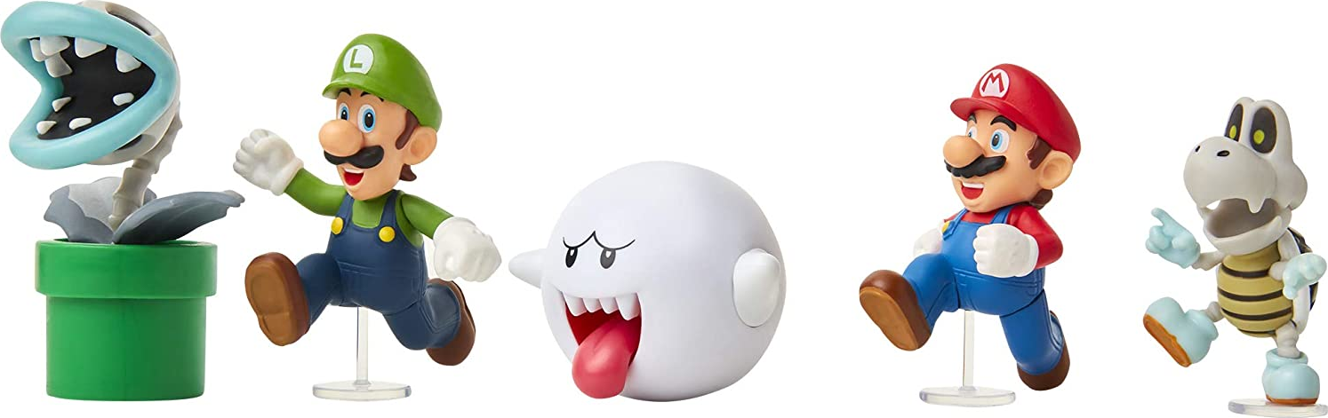 JAKKS PACIFIC Super Mario : Boo - Paquet de 5 - Figure collective (Multicolore)