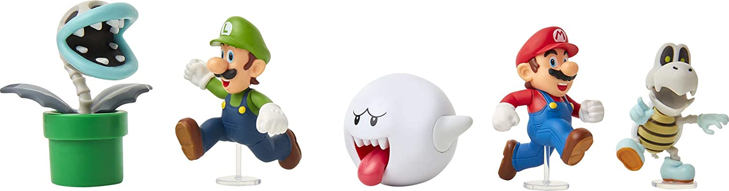 JAKKS PACIFIC Super Mario : Boo - Paquet de 5 - Figure collective (Multicolore)