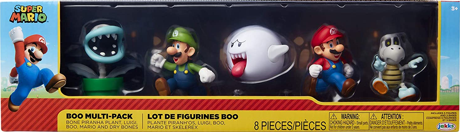 JAKKS PACIFIC Super Mario : Boo - Paquet de 5 - Figure collective (Multicolore)