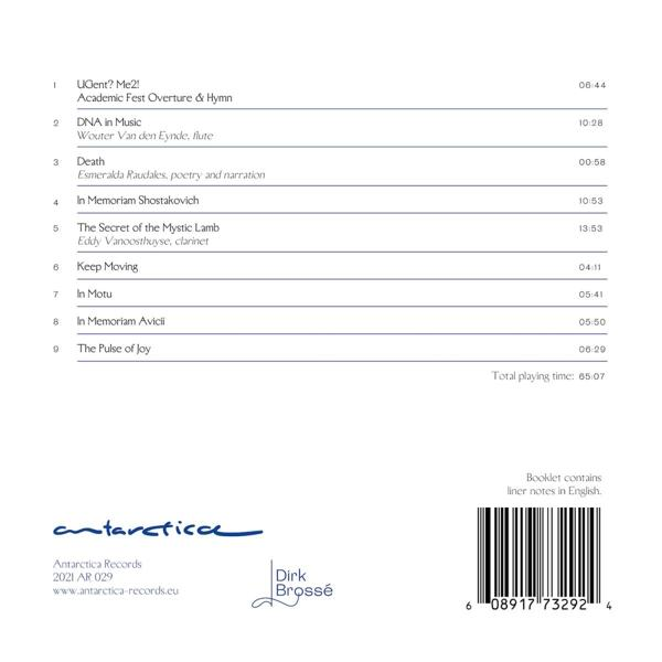CD-Booklet Titelliste und Credits. Antarctica Records.