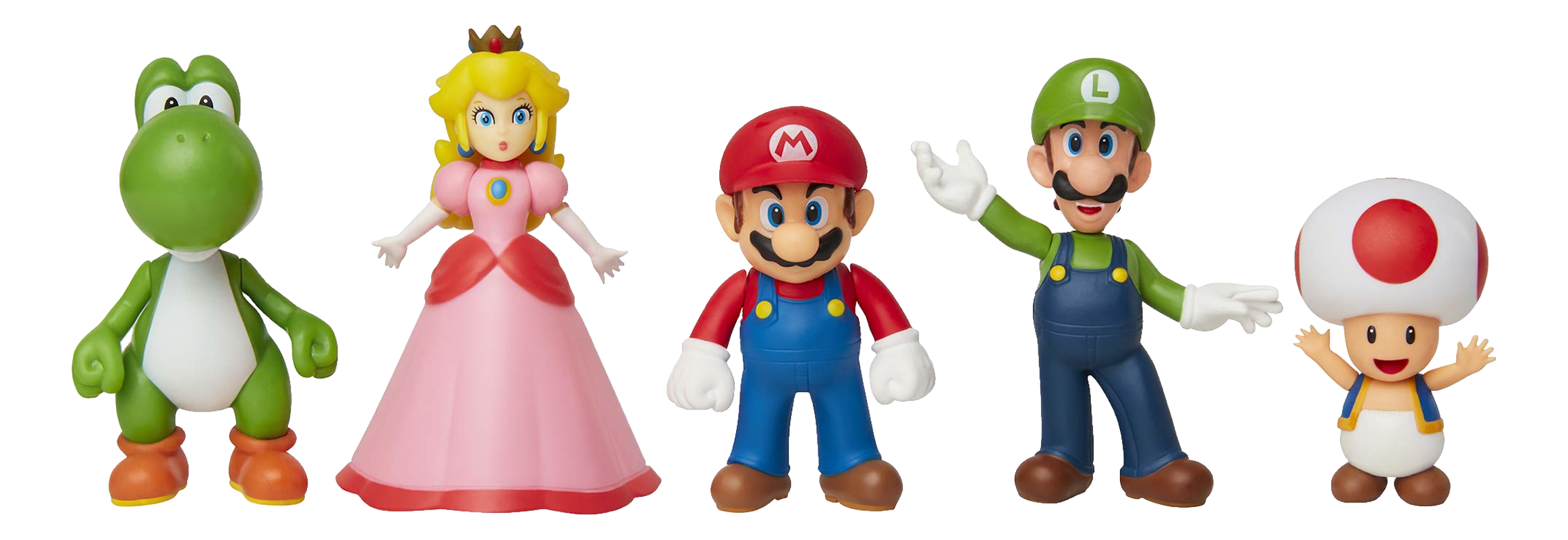 JAKKS PACIFIC Super Mario: Mario und seine Freunde - 5-er Pack - Sammelfigur (Mehrfarbig)
