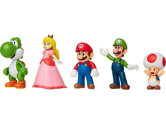 JAKKS PACIFIC Super Mario: Mario e i suoi amici - Confezione da 5 - Figure collettive (Multicolore)