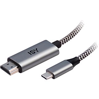 ISY Kabel IHD-9000, USB 3.1 Typ-C auf HDMI 2.0, 4K60Hz, Silber