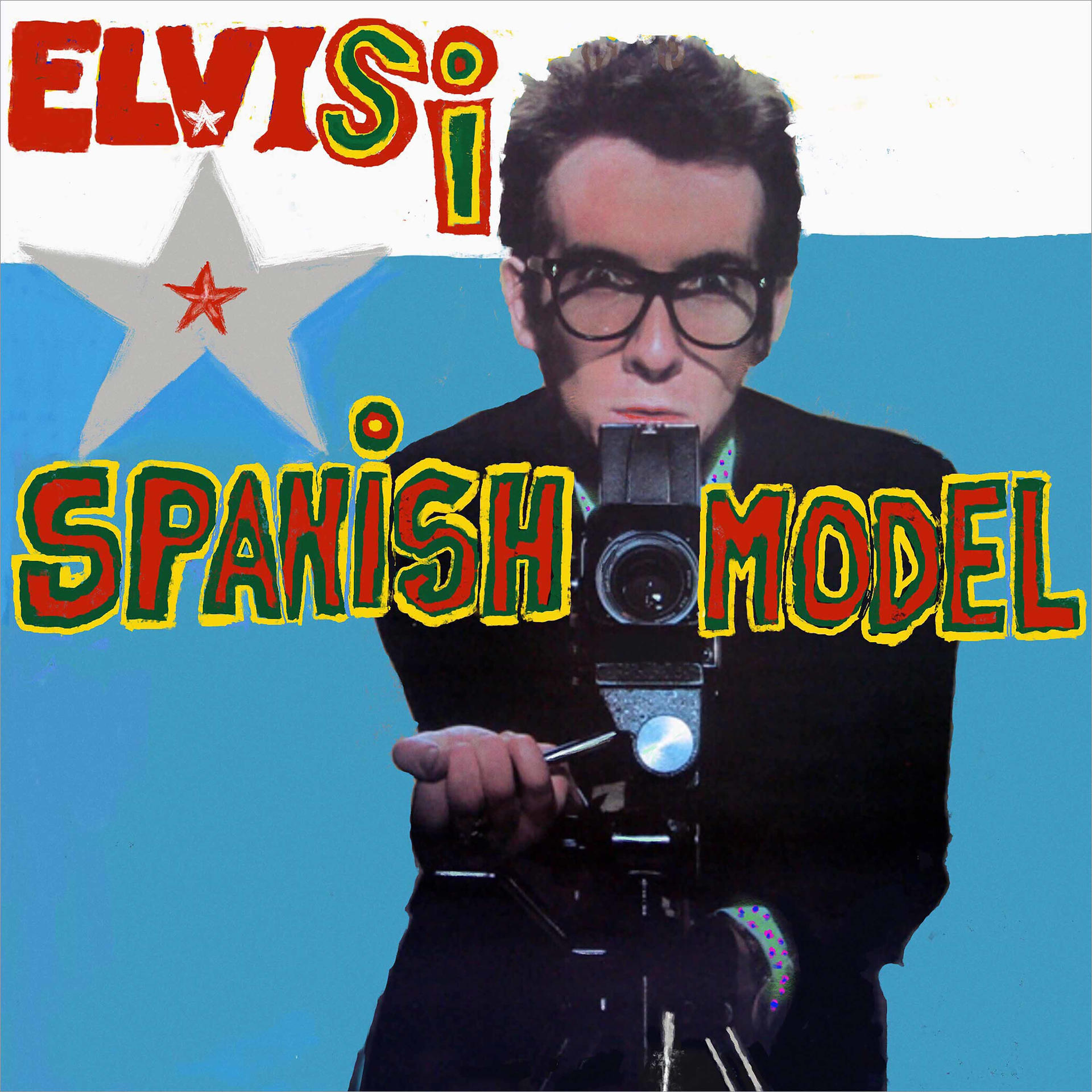 Pochette d'album avec Elvis Costello, titre : Spanish Model.